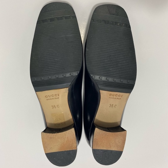 GUCCI Horsebit Square Toe Leather 1.5” Heels! Size 36 - Picture 15 of 15